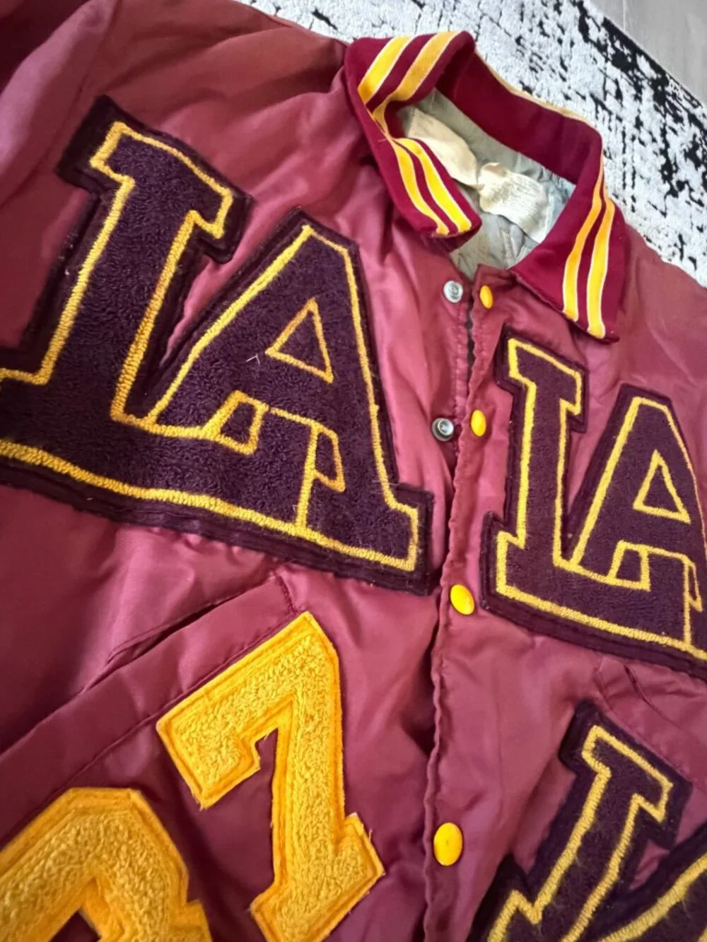 LOYOLA FOOTBALL Men's Vintage 1984 87 Letterman Delong College Jacket Size L